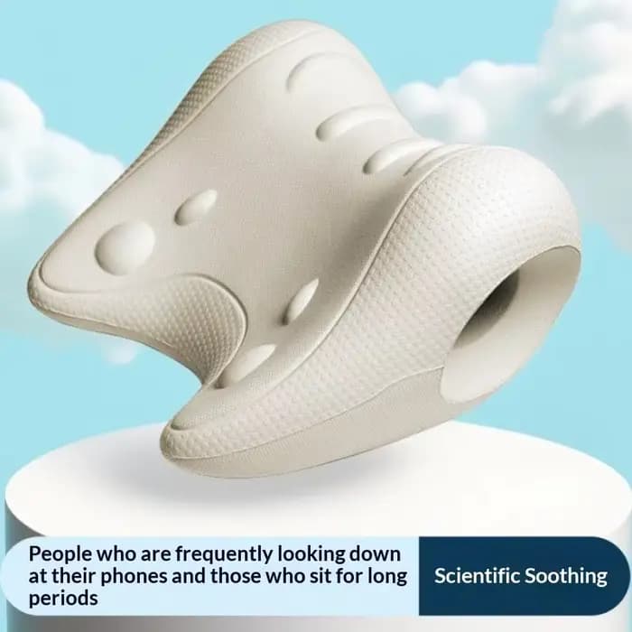 Oreiller de massage cervical en forme de C, contour ergonomique, relaxation contre la fatigue, relax