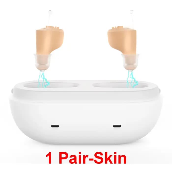 Appareil Auditif Invisible Rechargeable, Surdité, Mini Amplificateur de Son Sans Fil, Casque