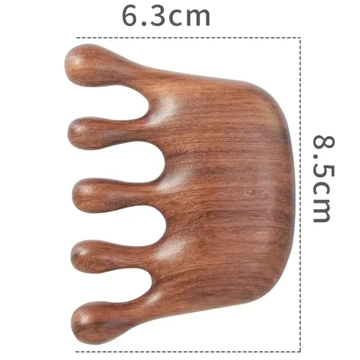 Masseur de tête en bois de santal, peigne pour cheveux, relaxation du cuir chevelu, masseur de point