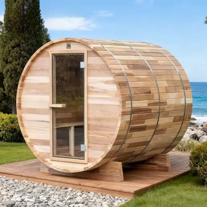 Sauna en bois chauffé à l'extérieur, design personnalisé, nouveau modèle, pour la famille, le spa et