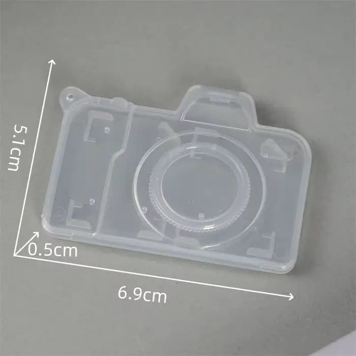 Organisateur de cartes compact en forme d'appareil photo, étui de rangement portable et durable pour