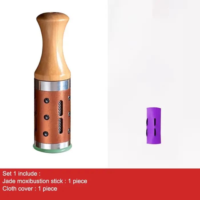 Massage traditionnel à la Moxibustion en Jade chaud, bâton à Moxa en herbe d'absinthe, rouleau à lod