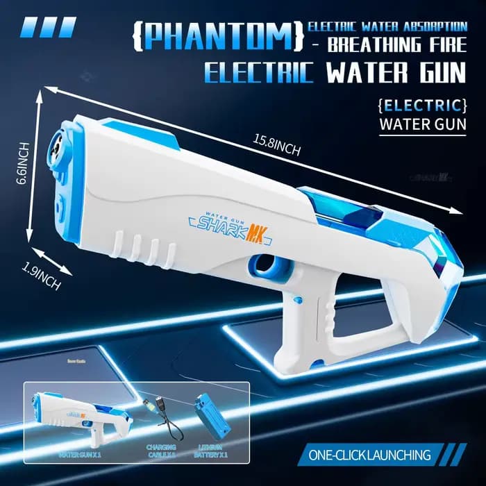 Pistolet à eau électrique à absorption automatique pour adultes, tir simulé, tir continu, lanceurs d