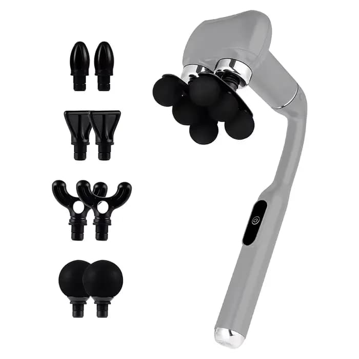 Pistolet de massage électrique portatif à 6 têtes pour tissus profonds, vibrations haute fréquence,