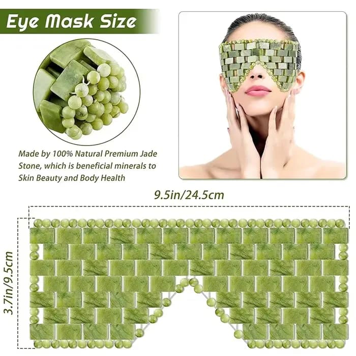 Masque pour les yeux en Jade rafraîchissant masseur masque pour les yeux en Jade naturel yeux pour l