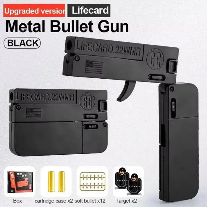 Pistolet jouet pliable en alliage métallique, lanceur de balles souples, modèle de simulation pour c
