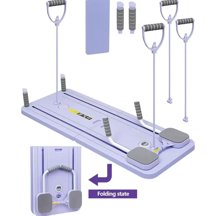 Planche de Pilates professionnelle portable et pliable 5-en-1 pour exercices abdominaux, machine d'é