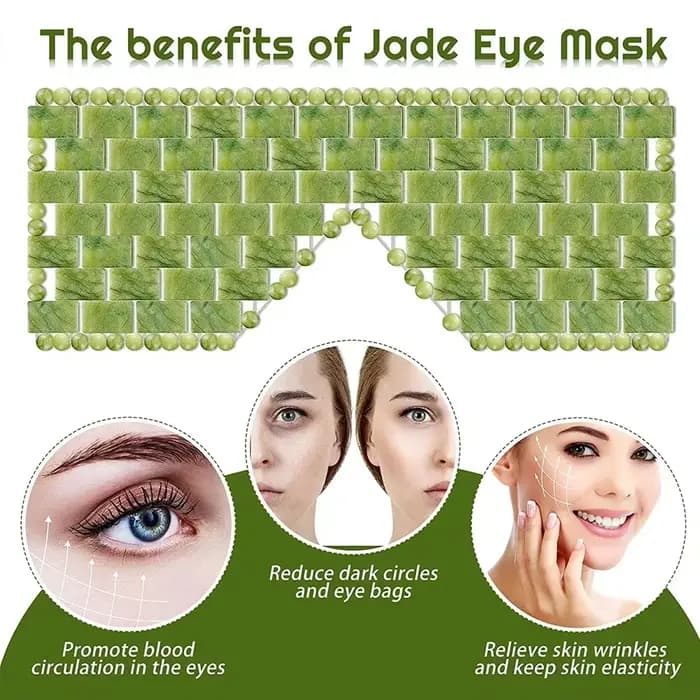 Masque pour les yeux en Jade rafraîchissant masseur masque pour les yeux en Jade naturel yeux pour l