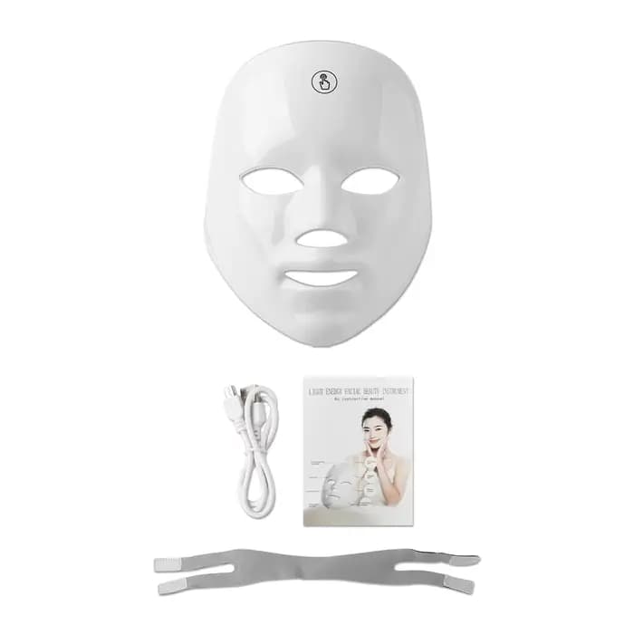 Masque facial LED rechargeable 7 couleurs LED thérapie photonique masque de beauté rajeunissement de