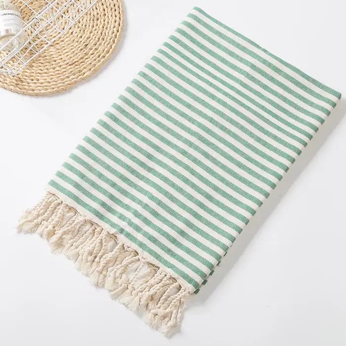 YEUZLICOTTON offre spéciale luxe rayé gland 100% coton sauna spa serviette de bain pour la maison 10