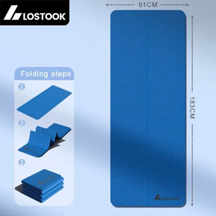 Tapis de Yoga pliable en TPE de 4mm d'épaisseur, facile à ranger, pour exercices de voyage, pour Yog