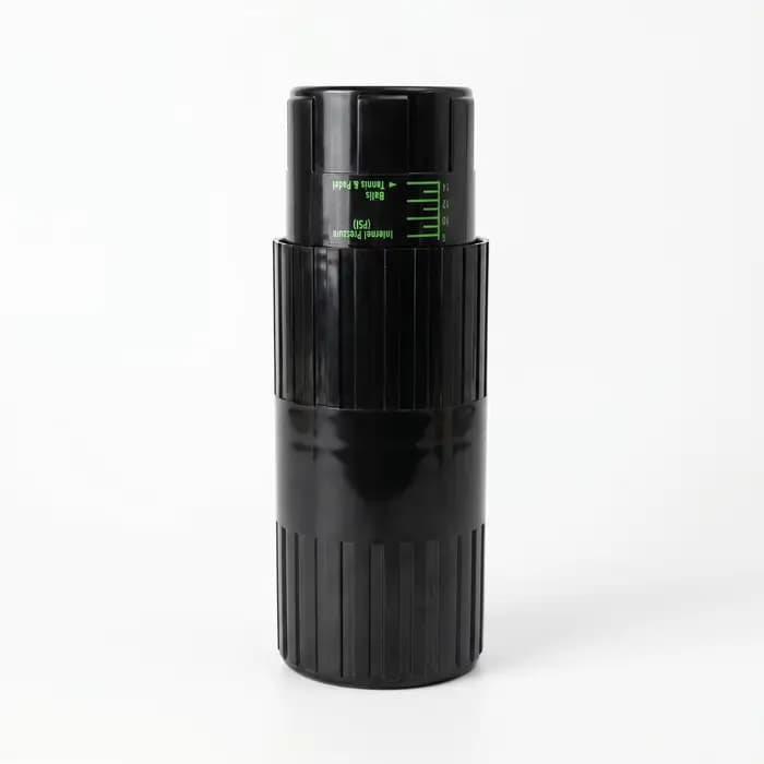 Boîte de rangement pressurisée réglable pour 3 balles de tennis noires, avec manomètre, en plastique