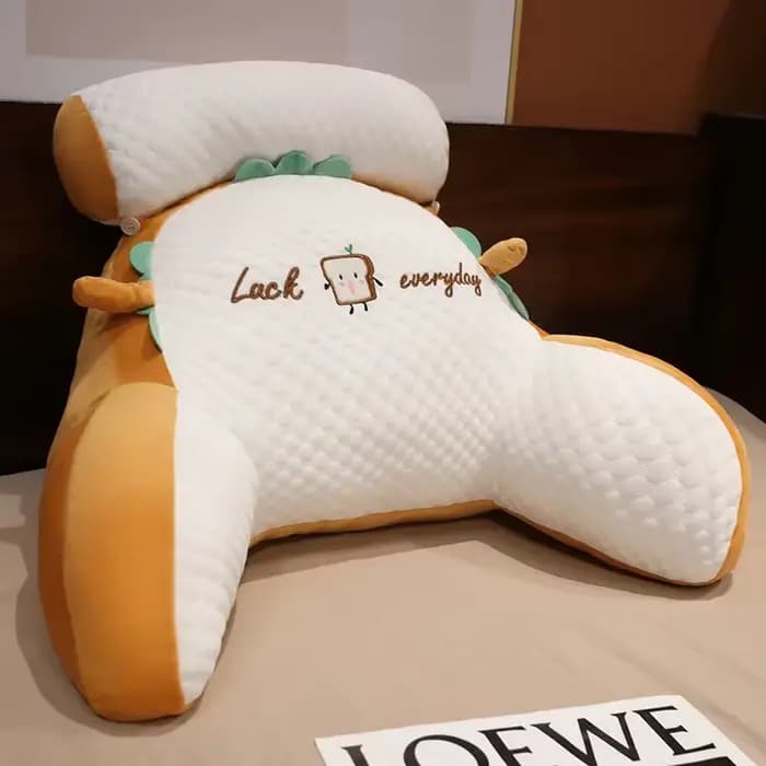 1 oreiller de lecture ergonomique avec support dorsal réglable, coussin lombaire doux pour lit, cana