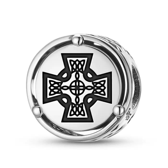 Breloque avec symbole en argent Sterling 925, croix celtique, adaptée au Bracelet Original, accessoi