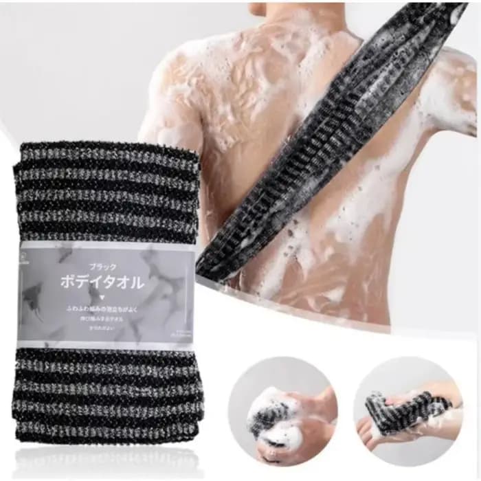 Gant de toilette japonais en Nylon, brosse pour le dos, exfoliant, éponge de douche, accessoires de