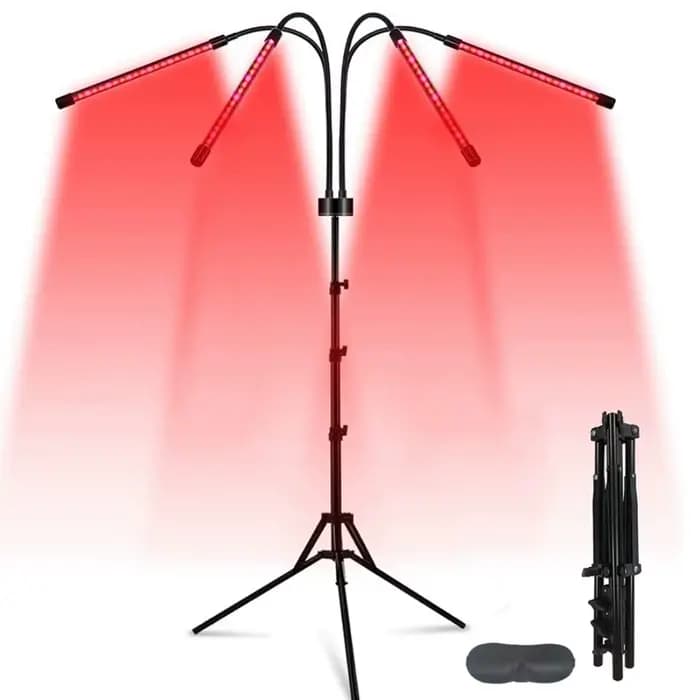 Dispositif de thérapie par la lumière rouge, lampe de thérapie infrarouge avec support, 660nm et 850
