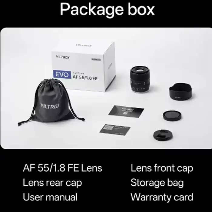 Objectif d'appareil photo plein format Viltrox AF 35mm 55mm F1.8 EVO, mise au point automatique, gra