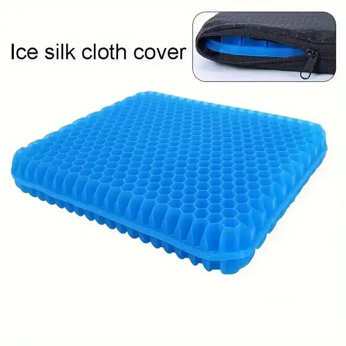 Grand coussin de siège en gel épais avec housse antidérapante, coussin respirant en nid d'abeille po