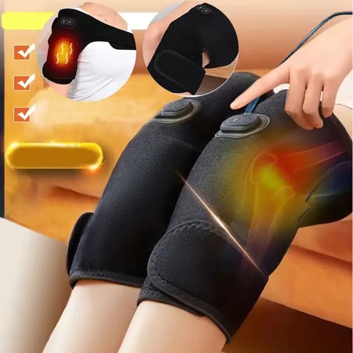 Orthèse d'épaule électrique USB, masseur de genou chauffant, Massage par Vibration, sangle de Suppor