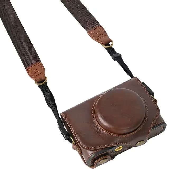 Étui en cuir PU portable avec sangle initiée, sac pour appareil photo, housse pour IL SX740, SX740HS