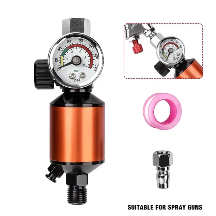 Valve de pression pour pistolet de pulvérisation, régulateur de pression avec filtre à huile et à ea