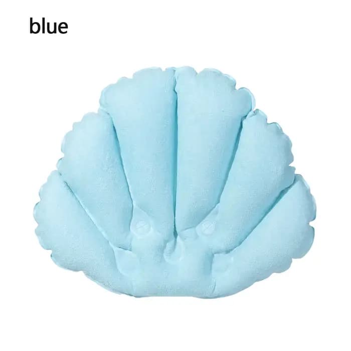 Oreiller de bain doux pour le cou avec aspiration, gril éponge gonflable, support de cou en forme d'