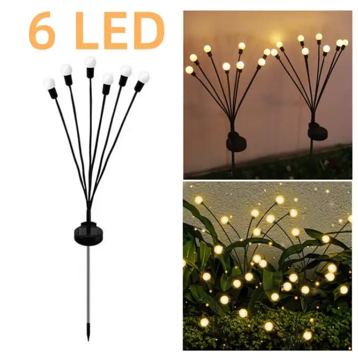 6/8/10 LED lampes de jardin à énergie solaire luciole lumières extérieures étanches vibrantes oscill