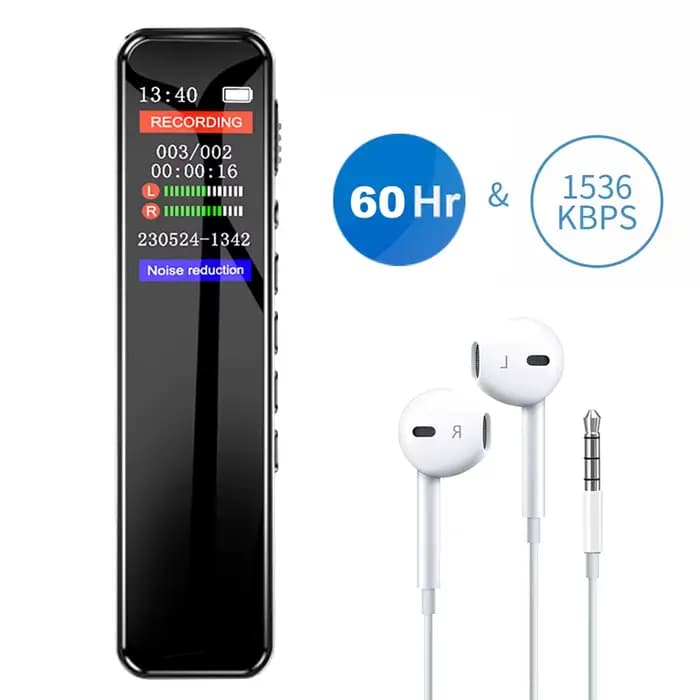 Enregistreur vocal numérique portable, mini dictaphone, son activé, micro statique, lecteur MP3 WAV,