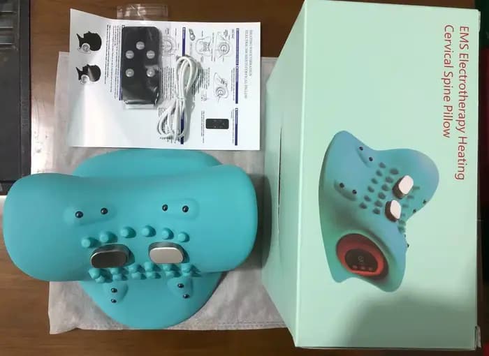 Masseur électrique de Traction cervicale pour le cou, oreiller de Massage à pétrissage par Vibration