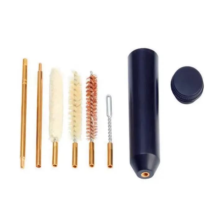 Kit de nettoyage de pistolet noir, 7 pièces, 9 mm, tige de pistolet à main, brosse, outils de nettoy