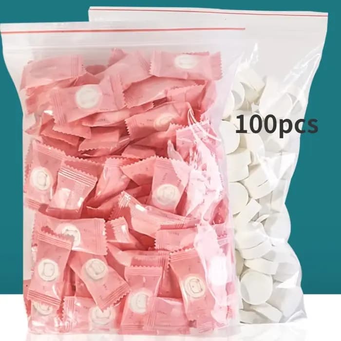20/50/80/100 pièces Mini serviette compressée Capsules jetables serviette magique soins du visage ta