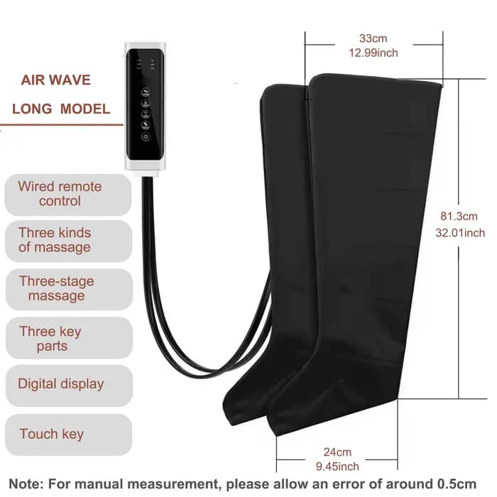 NOUVEAU Massage des jambes à compression d'air 6 bottes pneumatiques à airbag utilisées pour la circ