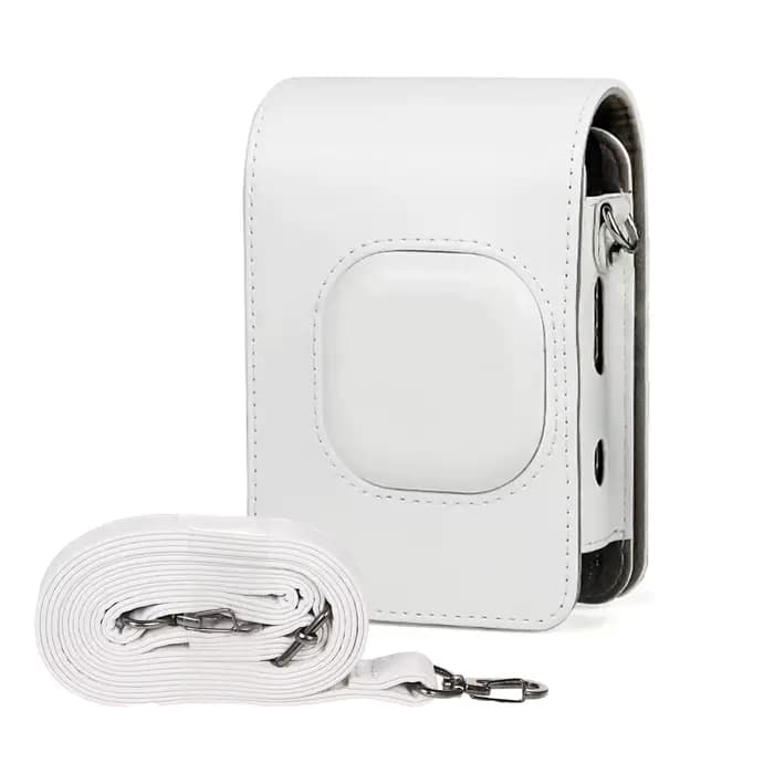 Étui pour appareil photo instantané de taille compacte, sac en cuir PU avec bandoulière, Compatible