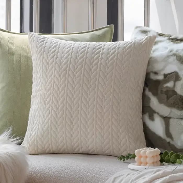 Juste de Coussin avec Personnalité et Fonctionnalités, Taie d'Oreiller Exquise pour la Décoration de