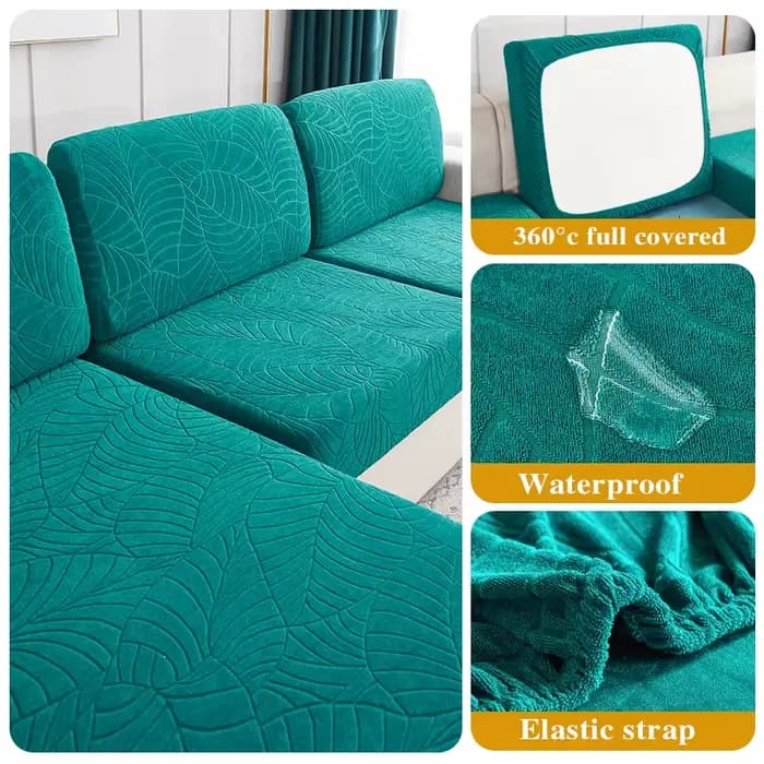 Housse de coussin de siège Jacquard résistant à l'eau imperméable élastique gris housse de canapé po