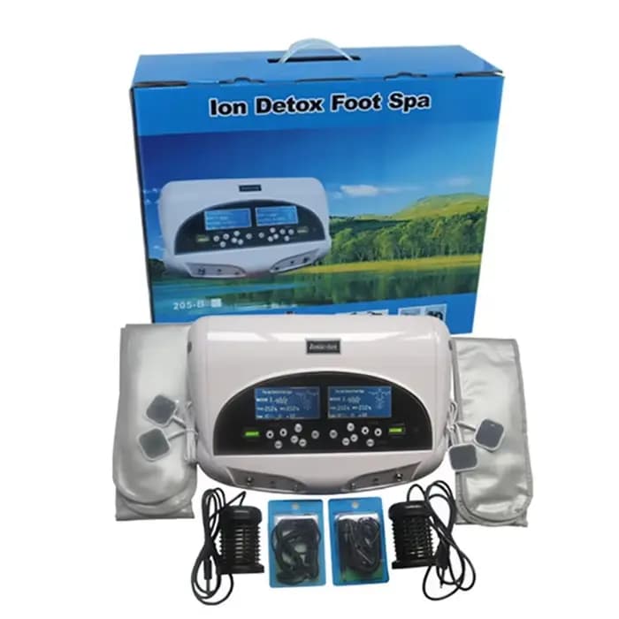 Système de SPA de bain de pieds de désintoxication ionique double, masseur électrique de pieds, Mach