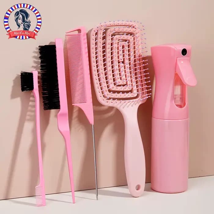 Ensemble de peignes de Massage élastiques relaxants, brosse à cheveux ajourée, peignes de Massage du