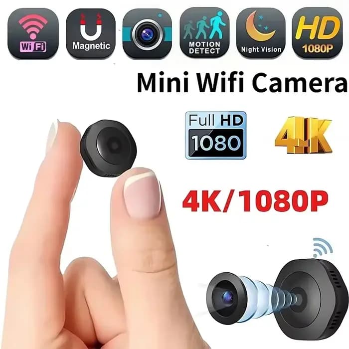 Nouvelle caméra sans fil mini 4K HD portable, caméra de vision nocturne, caméscope WiFi, moniteur à