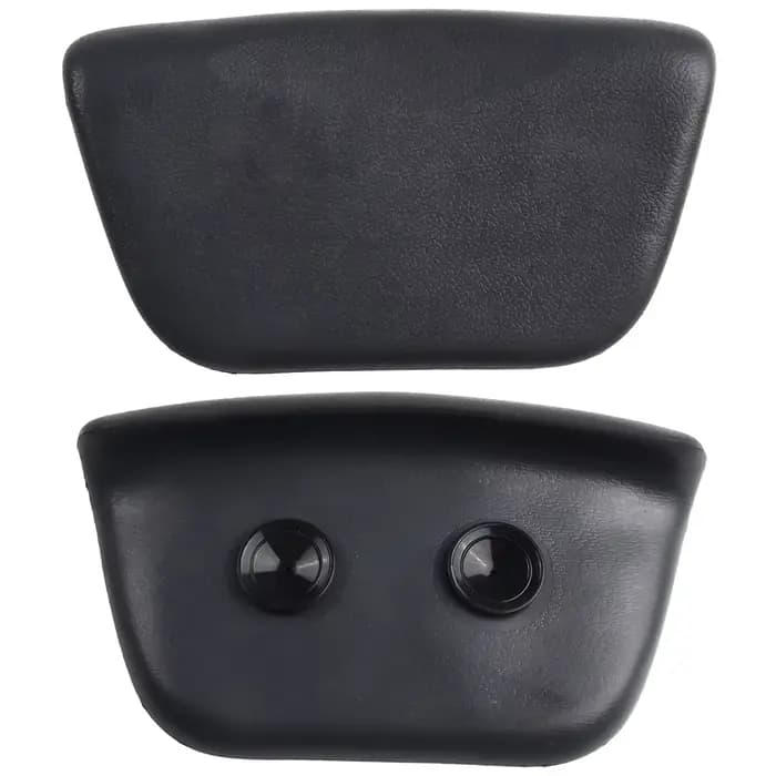Oreiller de bain noir avec aspiration standard, support confortable pour le cou et la tête, imperméa