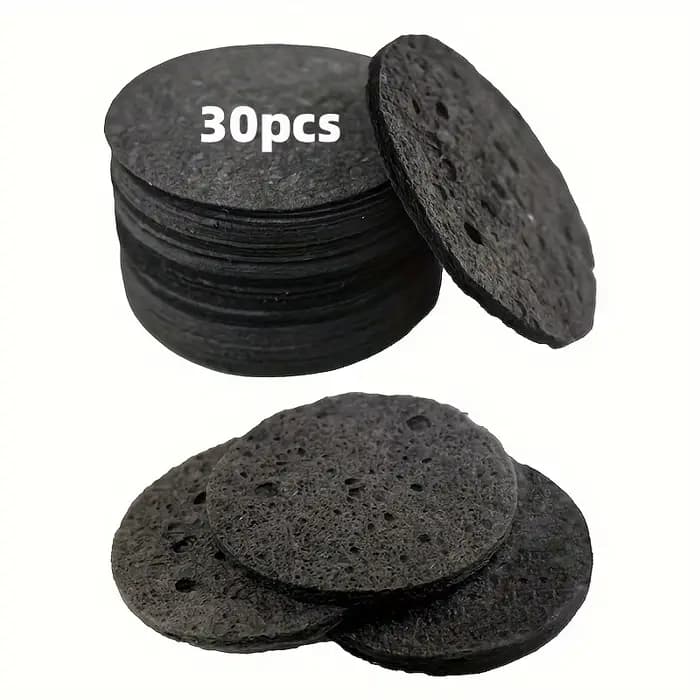 30 éponges cosmétiques naturelles pour Spa, sans alcool, feuilles nettoyantes et exfoliantes pour le