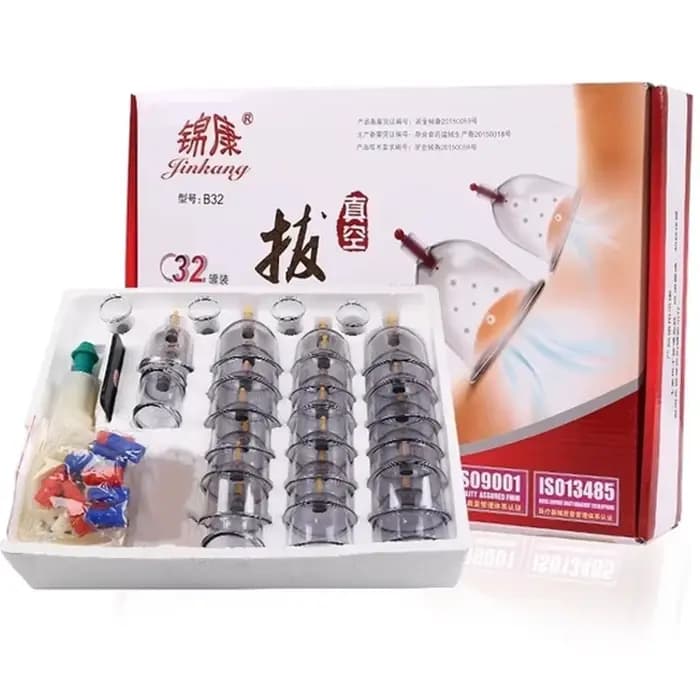 Ventouses professionnelles sous vide, 32 pièces, masseur corporel, ensemble de ventouses, Massage du
