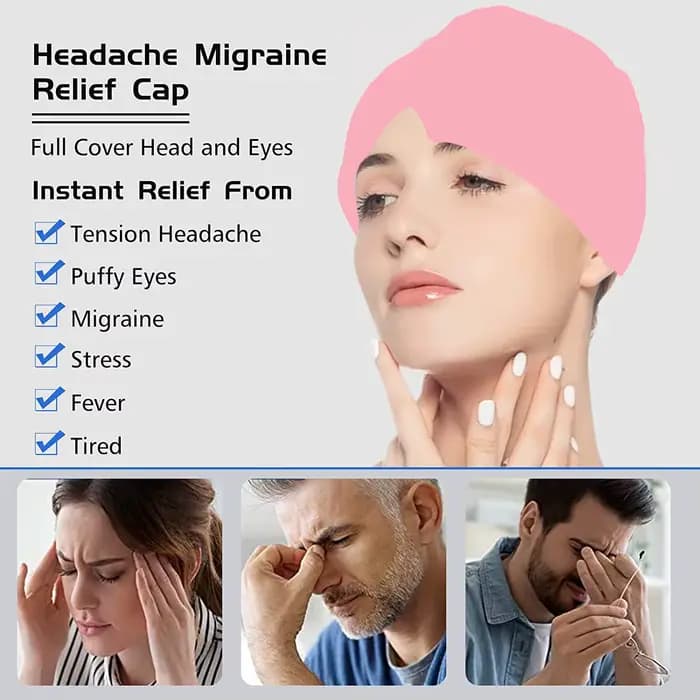 Gel de thérapie chaude et froide, soulagement des maux de tête et de la Migraine, capuchon pour chim