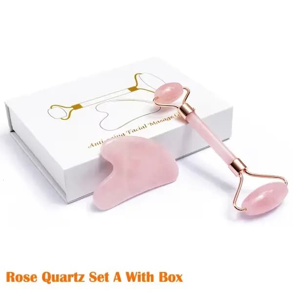 Jade Roller Gua Sha ensemble rouleau Facial masseur visage corps cou ascenseur serrer minceur outils