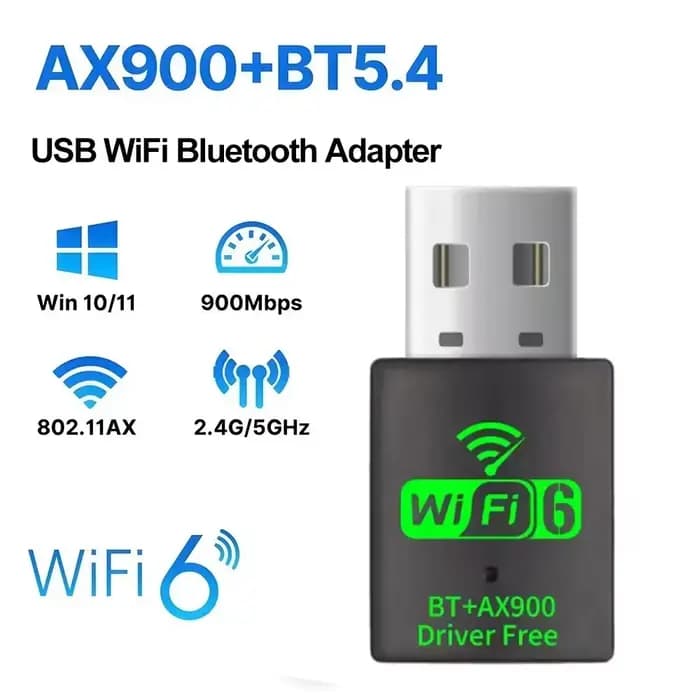 WiFi 6 AX900 Bluetooth 5.4 WiFi USB adaptateur carte réseau sans fil 2.4G et 5GHz Wi-Fi antenne réce
