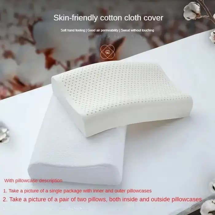 Oreiller cervical en latex naturel thaïlandais 93% pour la colonne vertébrale, pour la maison, adult