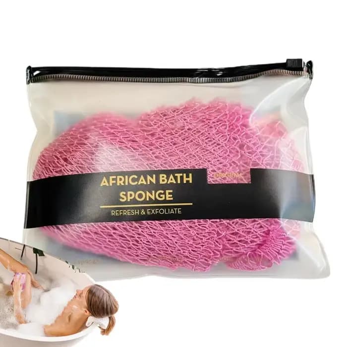 Éponges de bain réutilisables pour la douche, filet coloré, gant de toilette, chiffon à récurer afri