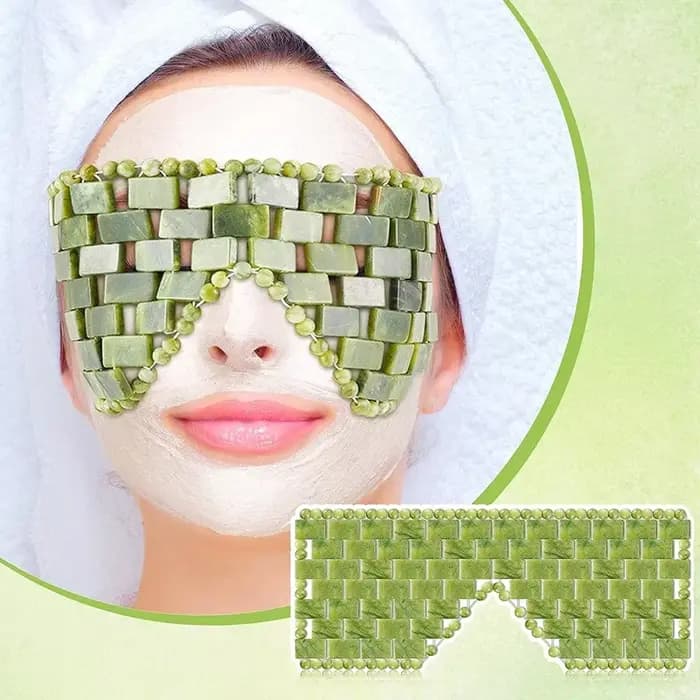 Masque pour les yeux en Jade rafraîchissant masseur masque pour les yeux en Jade naturel yeux pour l