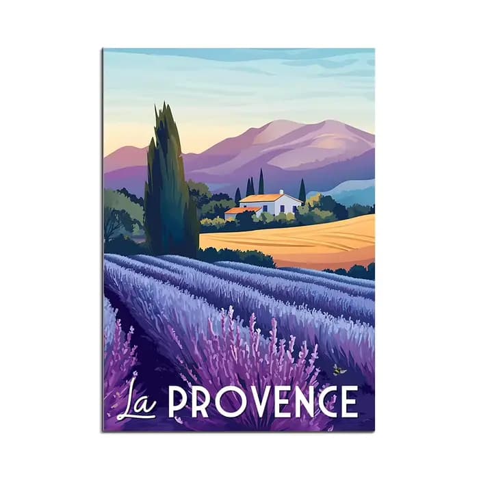 Affiche touristique : Route de Jura, Corse, Îles Frioul - Marseille, Antibes, Provence, Tour de la B