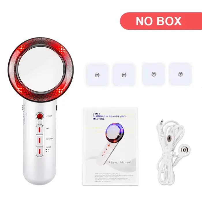 Masseur corporel ultrasonique infrarouge 3 en 1 EMS, réduction du visage, Anti-Cellulite, brûleur de