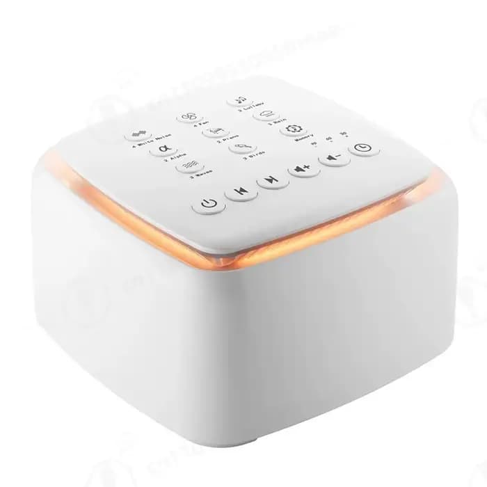Machine à bruit blanc rechargeable avec 30 sons apaisants et lumière chaude pour un meilleur sommeil
